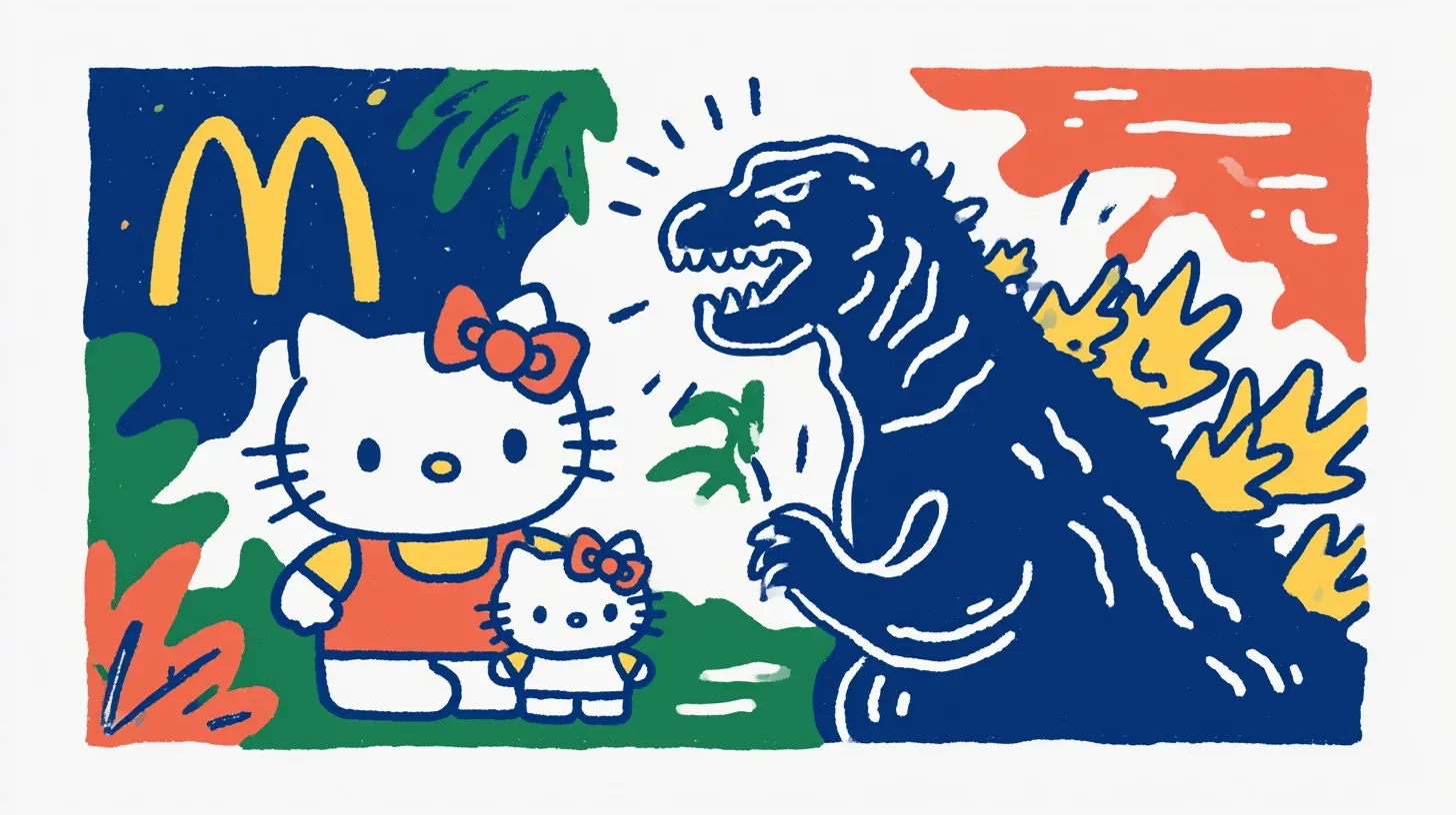 McDonald’s Happy Meal’lerde Hello Kitty ve Godzilla’nın Ortak Oyunu